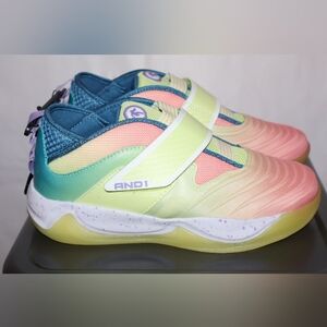 AND1 Strobe Multicolored Basketball Sneakers. Boys' Size 6. NWT.